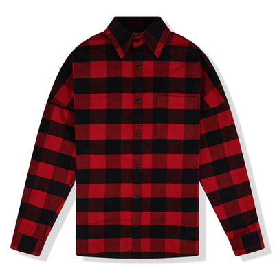 Palm Angels Check Flannel Red Shirt