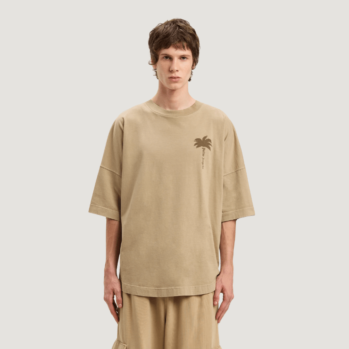 Palm Angels Palms Over T-shirt Beige