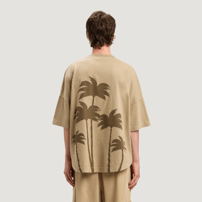 Palm Angels Palms Over T-shirt Beige