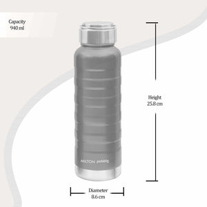 Pebble With Steel Lid Thermosteel Bottle (Milton)