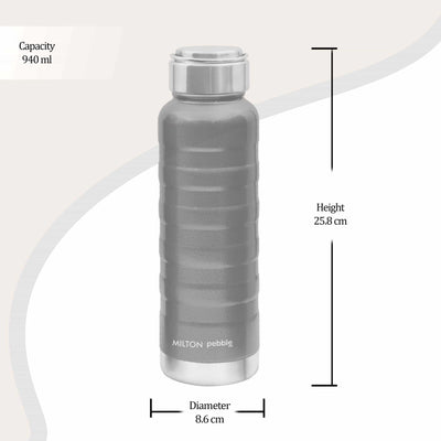Pebble With Steel Lid Thermosteel Bottle (Milton)