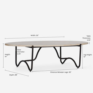 Peggy Outdoor Oval Coffee Table by Sarah Sherman Samuel