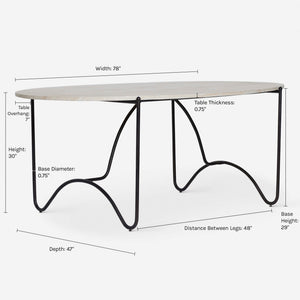 Peggy Outdoor Oval Dining Table by Sarah Sherman Samuel