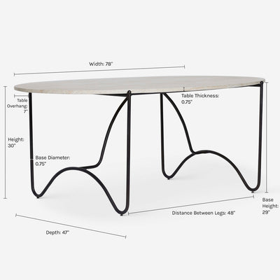 Peggy Outdoor Oval Dining Table by Sarah Sherman Samuel