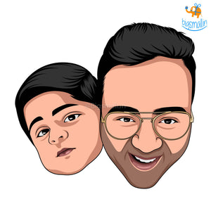 Personalized Caricature Wooden Fridge Magnet