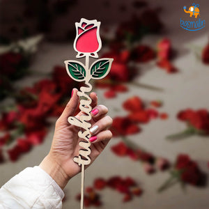 Personalized Wooden Rose