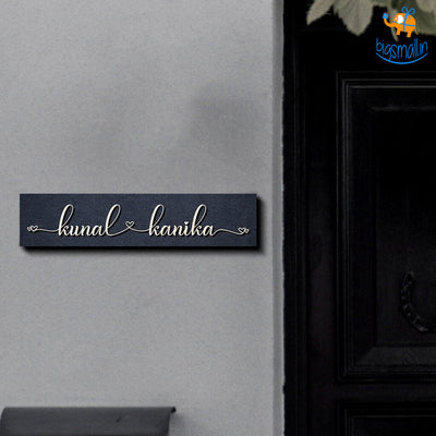 Personalized Sleek Couple Name Plate