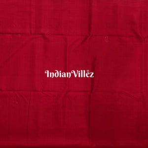 Brick Red Contemporary Floral Odisha Handloom Silk Saree with Lotus Pallu