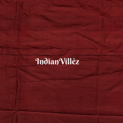 Maroon Creeper Design Natural Dyed Sambalpuri Silk Saree