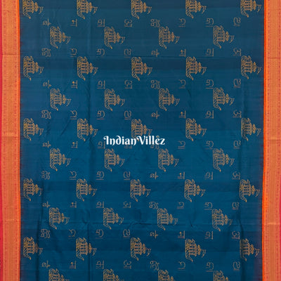 Blue Boita Odisha handloom Sambalpuri Ikat Silk saree