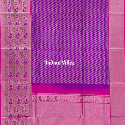 Purple South Handloom Venkatagiri Silk Saree