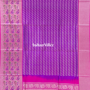Purple South Handloom Venkatagiri Silk Saree