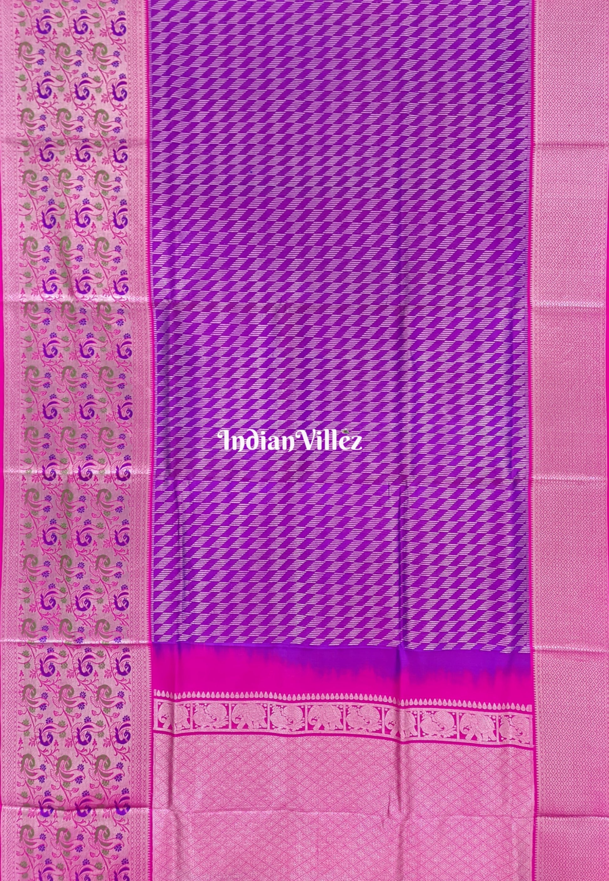 Purple South Handloom Venkatagiri Silk Saree