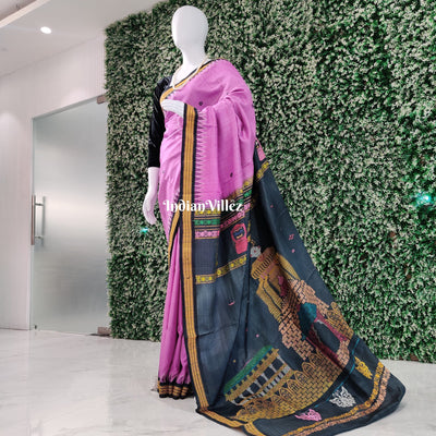 Lord Jagannath Temple Themed Gopalpur Tussar Silk Saree