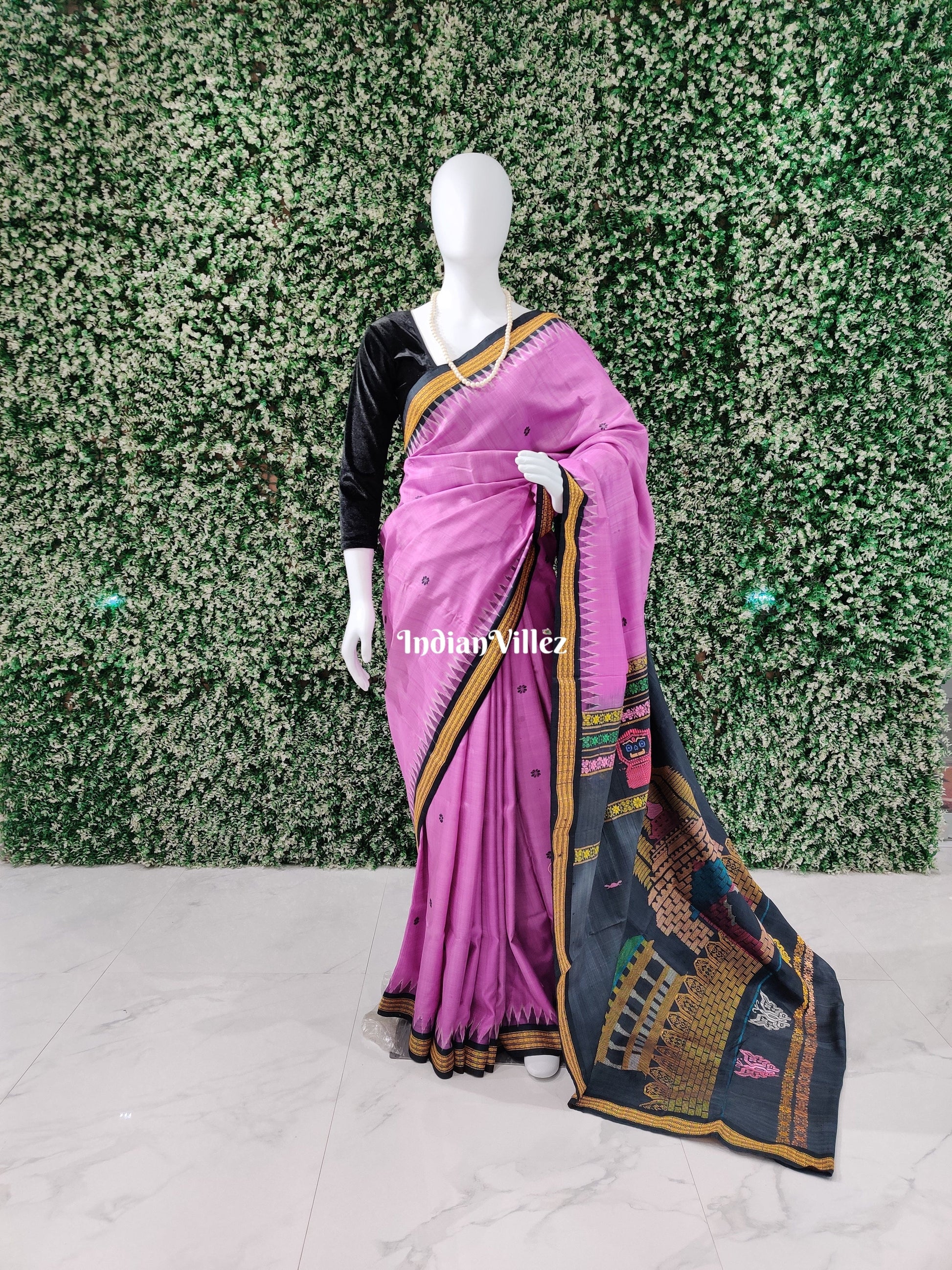 Lord Jagannath Temple Themed Gopalpur Tussar Silk Saree