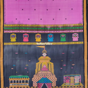 Lord Jagannath Temple Themed Gopalpur Tussar Silk Saree