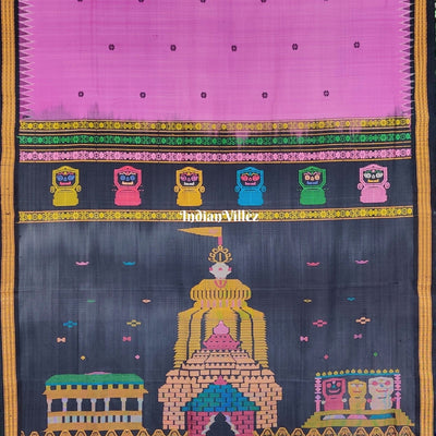 Lord Jagannath Temple Themed Gopalpur Tussar Silk Saree