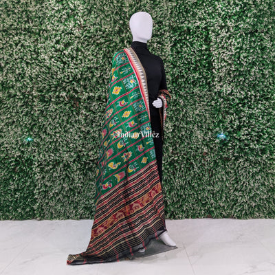Green Nabakothi Odisha Handloom Silk Dupatta