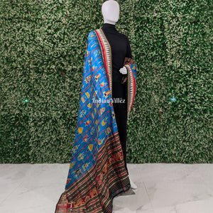 Blue Nabakothi Odisha Handloom Silk Dupatta