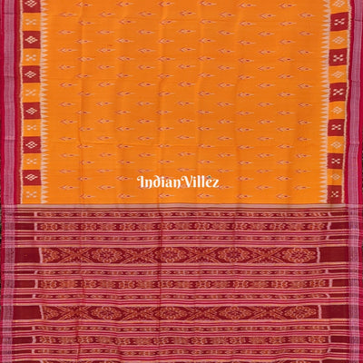 Yellow Mayura Chandrika Odisha Handloom Khandua Silk Saree