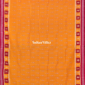 Yellow Mayura Chandrika Odisha Handloom Khandua Silk Saree