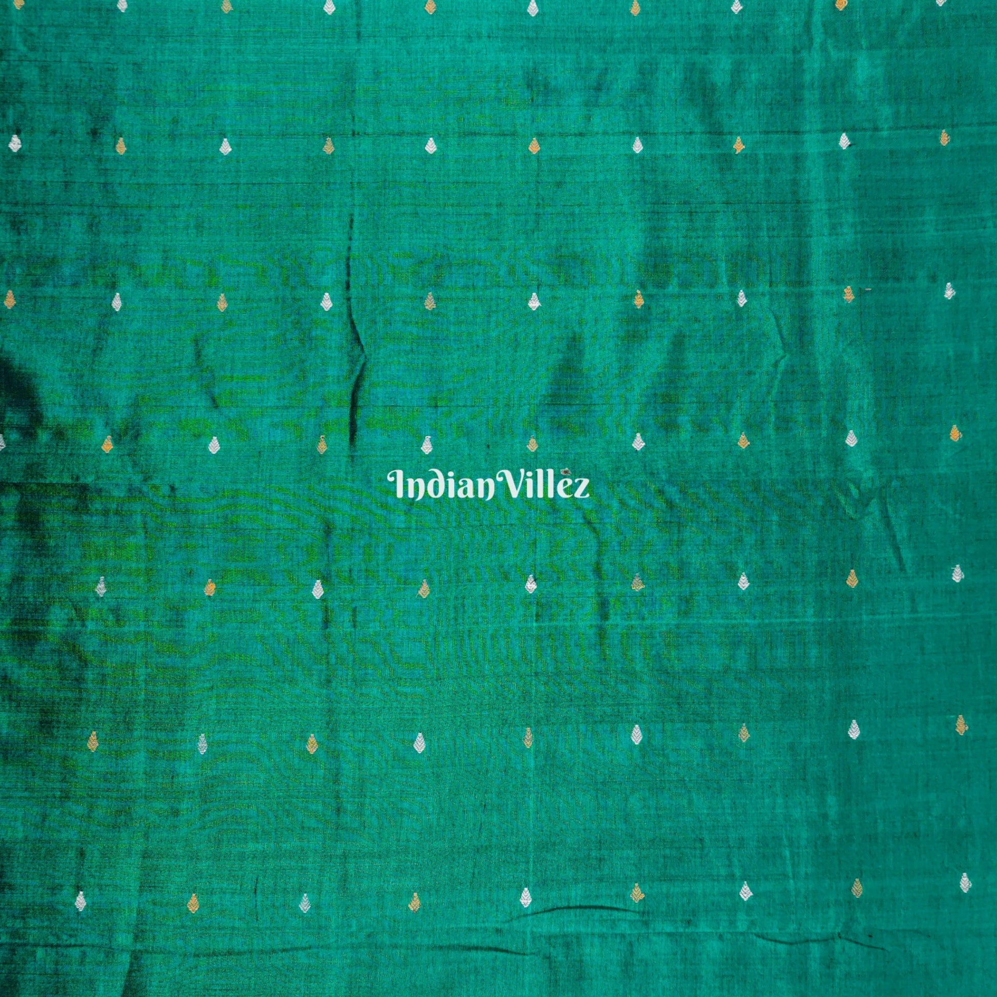 Sea Green Bomkai Silk*Cotton Handloom Fabric