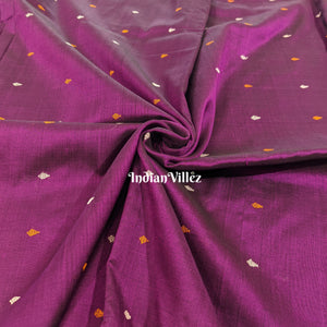 Purple Bomkai Silk*Cotton Ikat Fabric