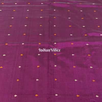 Purple Bomkai Silk*Cotton Ikat Fabric