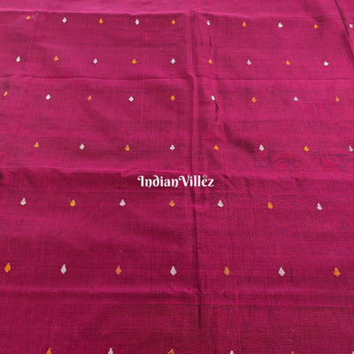 Magenta Bomkai Silk*Cotton Ikat Fabric