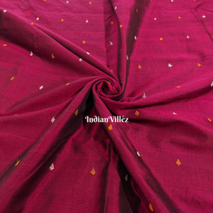 Magenta Bomkai Silk*Cotton Ikat Fabric