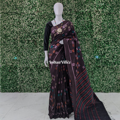 Black Odisha Handloom Contemporary Silk Saree