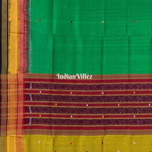 Green Kathiphera Ikat Odisha Handloom Khandua Silk Saree