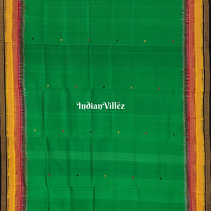 Green Kathiphera Ikat Odisha Handloom Khandua Silk Saree