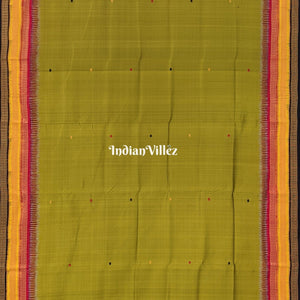 Mehndi Green Kathiphera Ikat Odisha Handloom Khandua Silk Saree