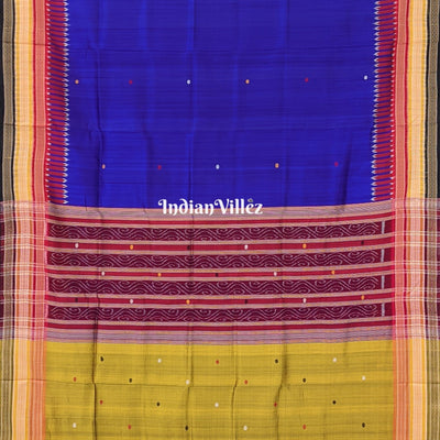 Royal Blue Kathiphera Ikat Odisha Handloom Khandua Silk Saree