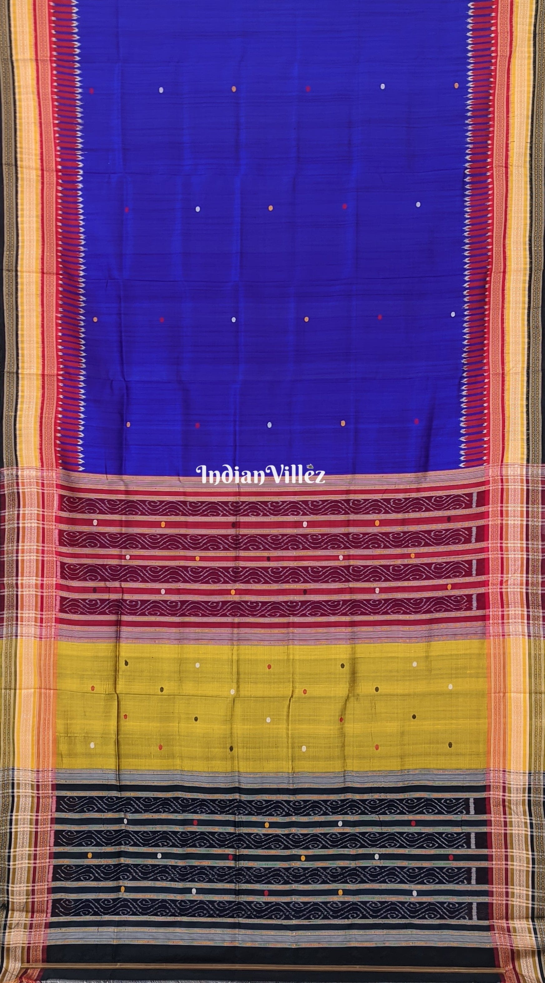 Royal Blue Kathiphera Ikat Odisha Handloom Khandua Silk Saree