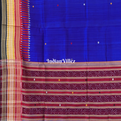 Royal Blue Kathiphera Ikat Odisha Handloom Khandua Silk Saree