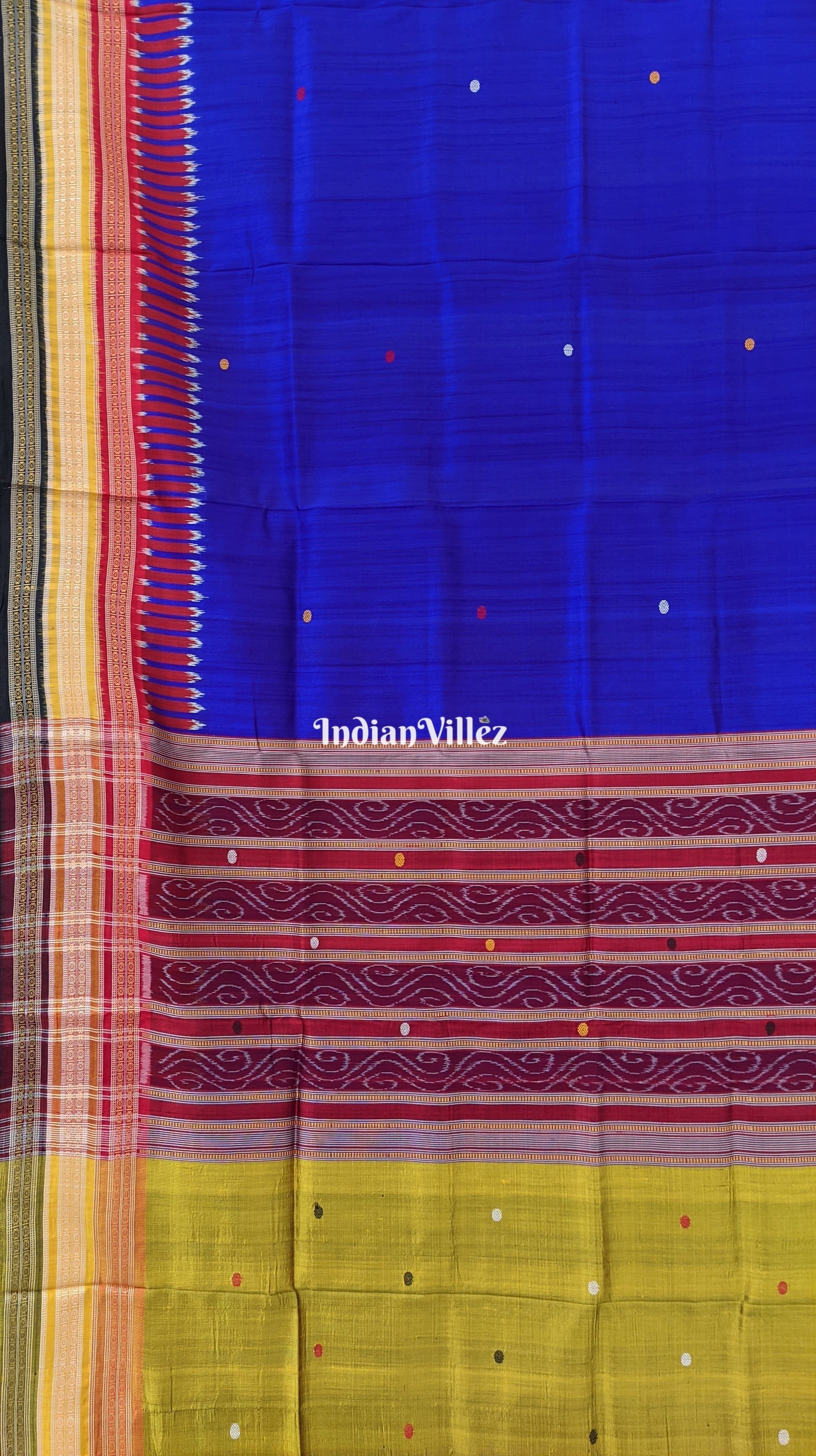Royal Blue Kathiphera Ikat Odisha Handloom Khandua Silk Saree