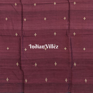 Chandan Color Gopalpur Tussar Silk Saree with Lotus Anchal