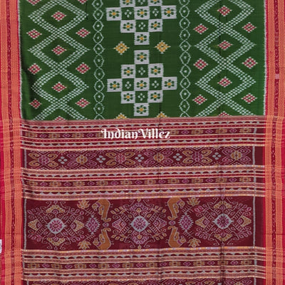 Mehndi Green Body Tarabali Pasapali Silk Saree