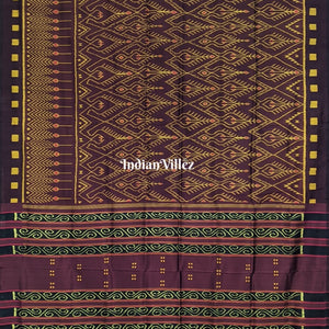 Coffee Cambodian Inspired Designer Contemporary Silk Saree