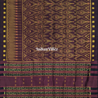 Coffee Cambodian Inspired Designer Contemporary Silk Saree