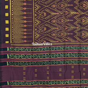 Coffee Cambodian Inspired Designer Contemporary Silk Saree