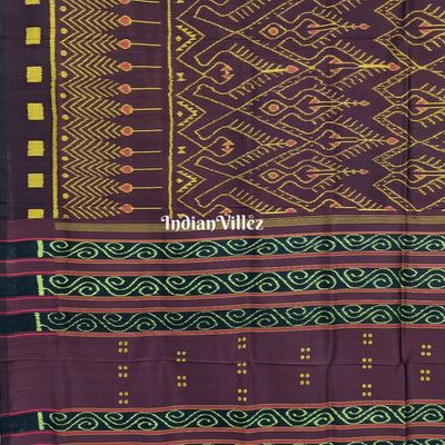 Coffee Cambodian Inspired Designer Contemporary Silk Saree