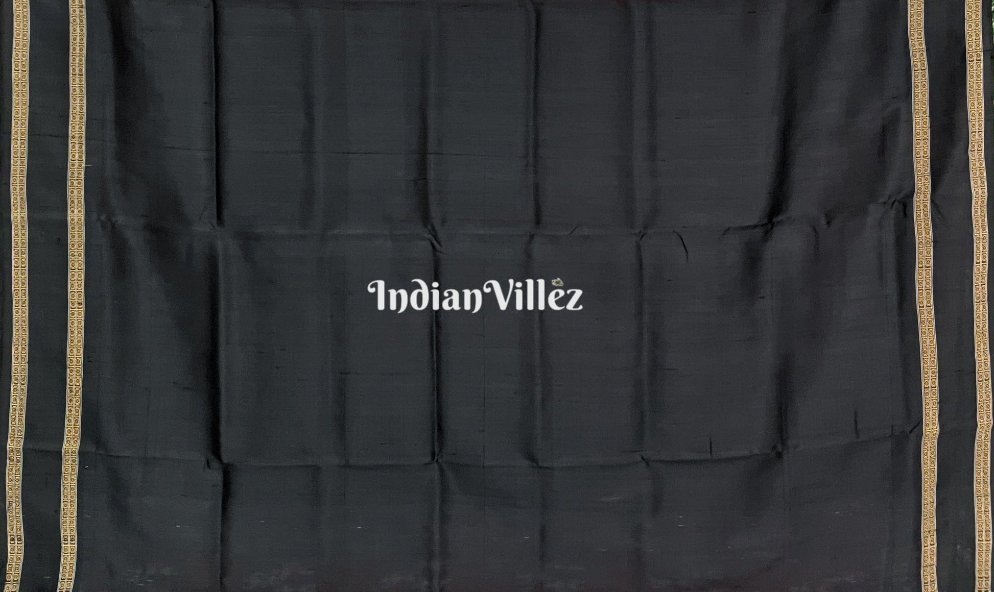 Maroon Tribal Theme with Single Pasapali Border Khandua Silk Saree