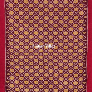 Maroon Contemporary Odisha Ikat Silk Saree