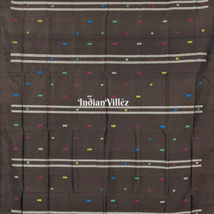 Black Habaspuri Inspired  Sambalpuri Contemporary Bomkai Silk Saree