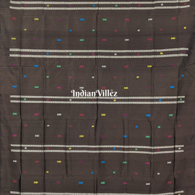 Black Habaspuri Inspired  Sambalpuri Contemporary Bomkai Silk Saree
