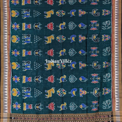 Azure Blue Nabarangi Nabakothi Odisha Handloom Silk Dupatta