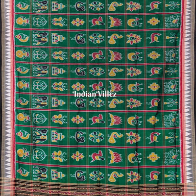 Green Nabakothi Odisha Handloom Silk Dupatta